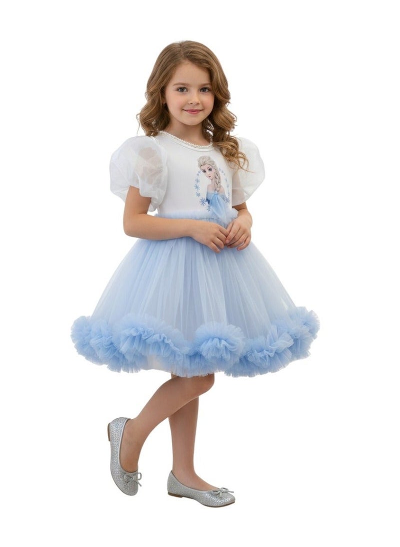 D'Daniela Tulle Ruffle Dress - Image 1
